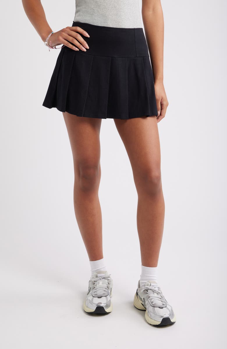 BP. Pleated Miniskort, Main, color, Black