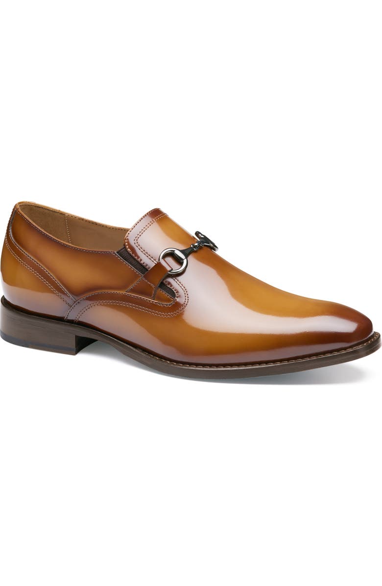 Johnston & Murphy Richland Bit Loafer, Main, color, Tan Brush-Off Leather