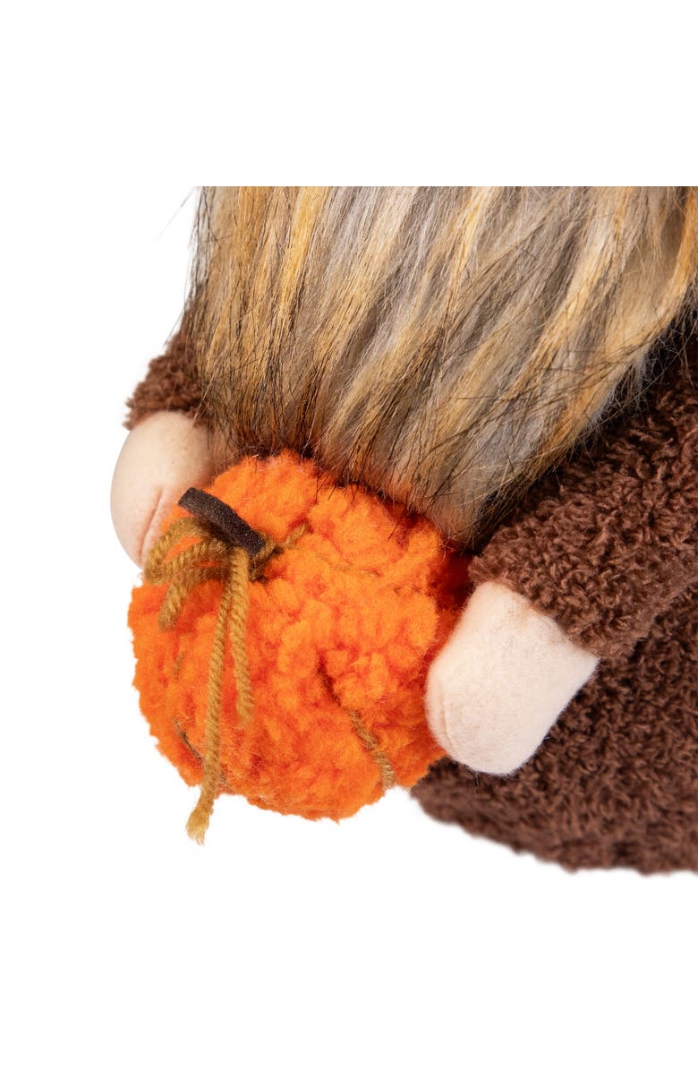Northlight Sunflower and Pumpkin Gnome Fall Harvest Decoration - 13", Alternate, color, Orange