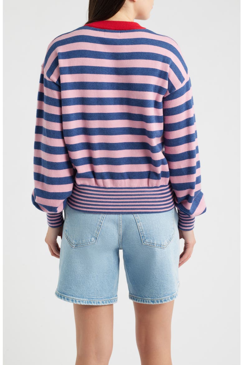 Akita Striped Sweater, Alternate, color, ROSE