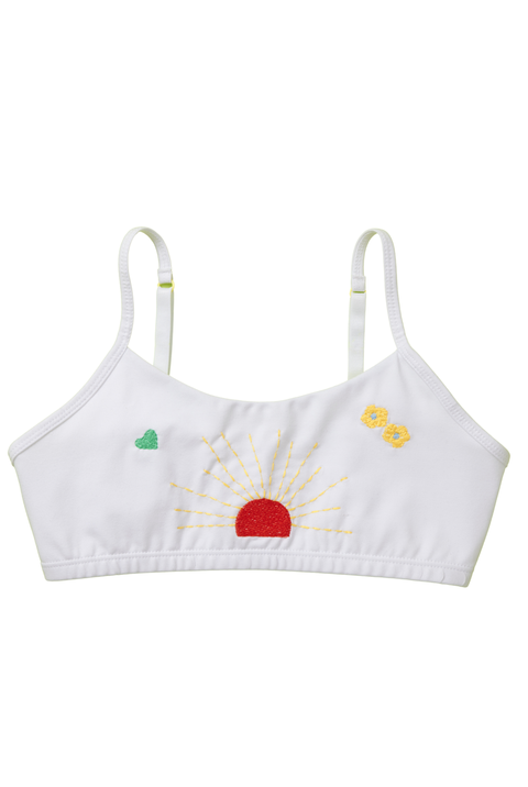Sunshine Embroidered Cotton Bra