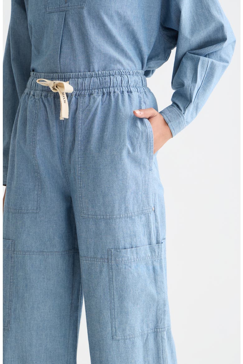 Noa Lightweight Chambray Straight Leg Pants, Alternate, color, BLUE MOON