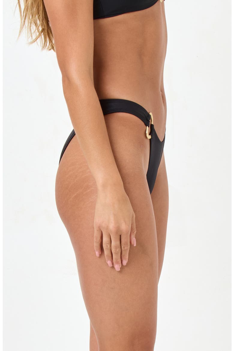 Teagan O-Ring Full Bikini Bottoms, Alternate, color, BLACK