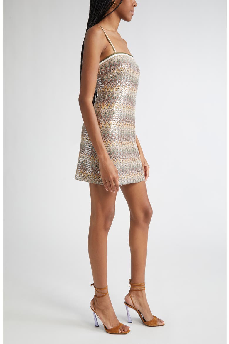 Ivana Sequin Chevron Minidress, Alternate, color, BOCA SEQUIN
