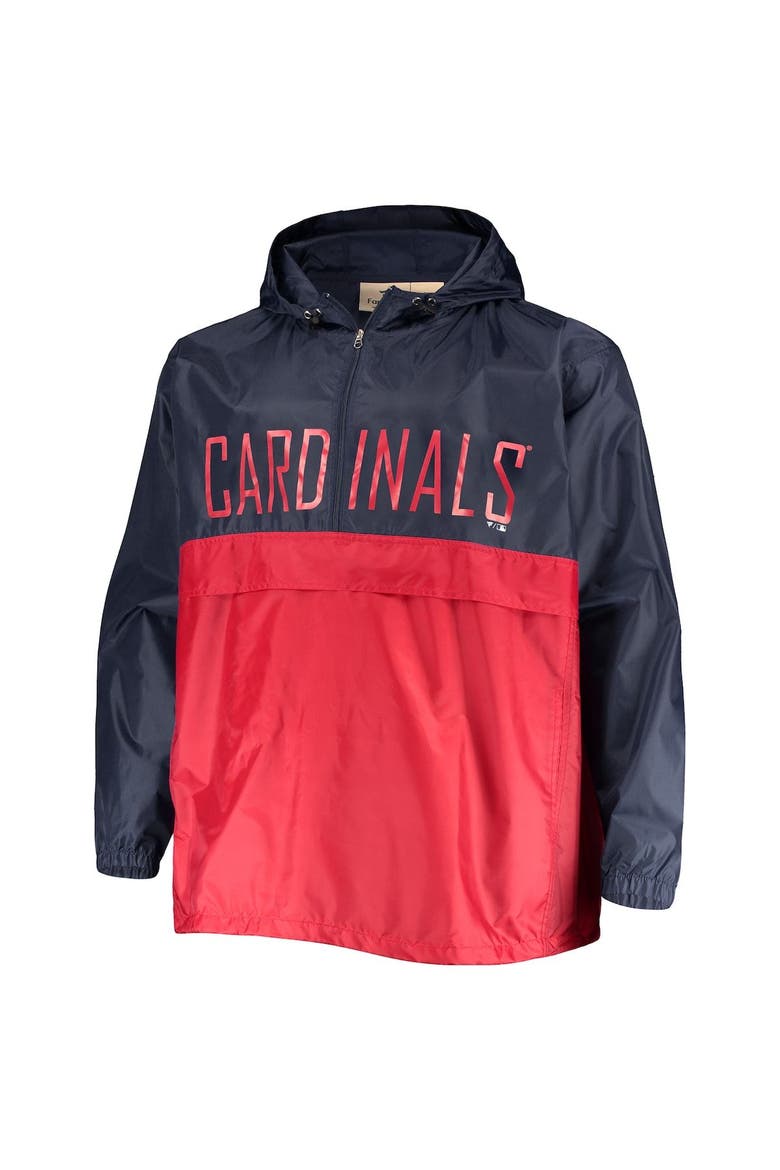 PROFILE Men's Navy/Red St. Louis Cardinals Big & Tall Split Body Anorak ...