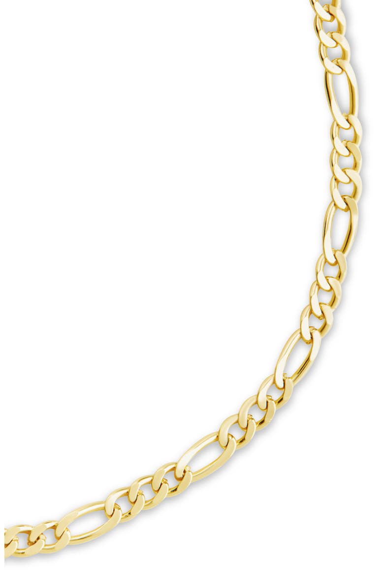Figaro Chain Bracelet, Alternate, color, GOLD