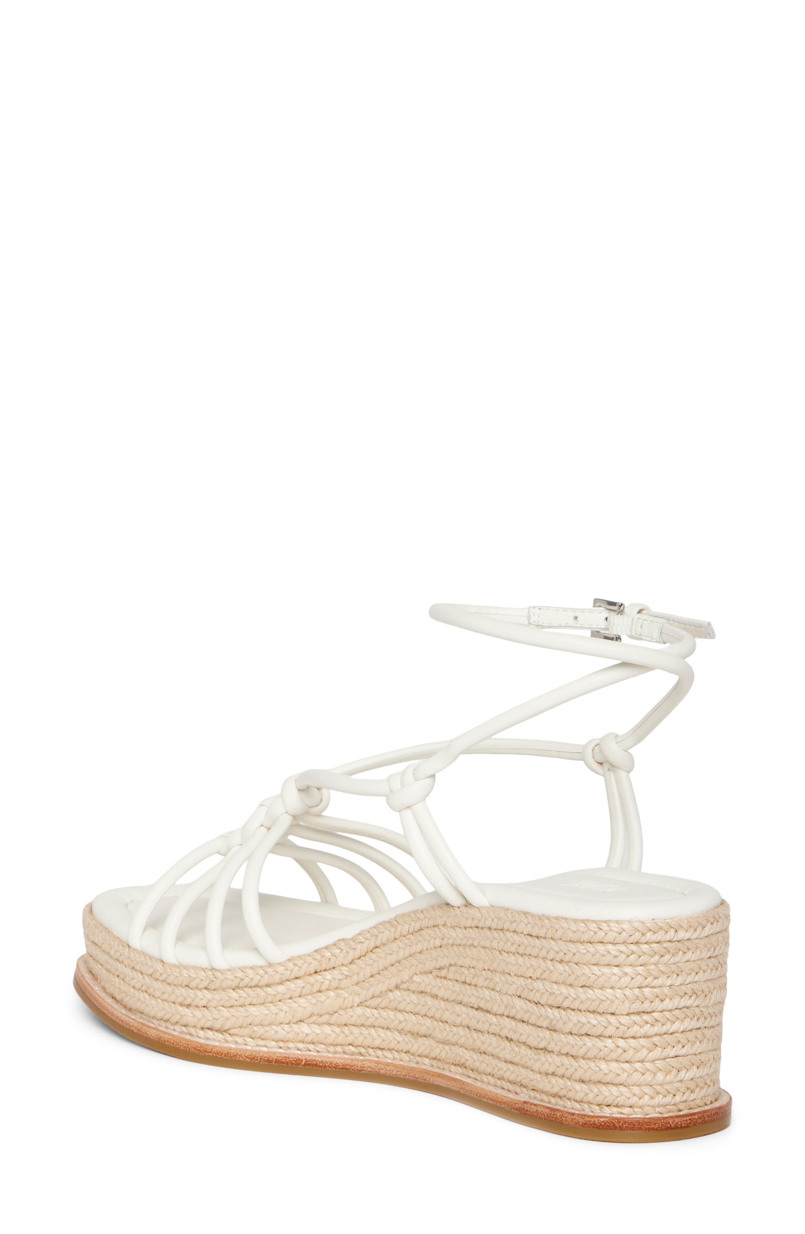 PAIGE Julian Espadrille Ankle Strap Platform Wedge Sandal, Alternate, color, Cream