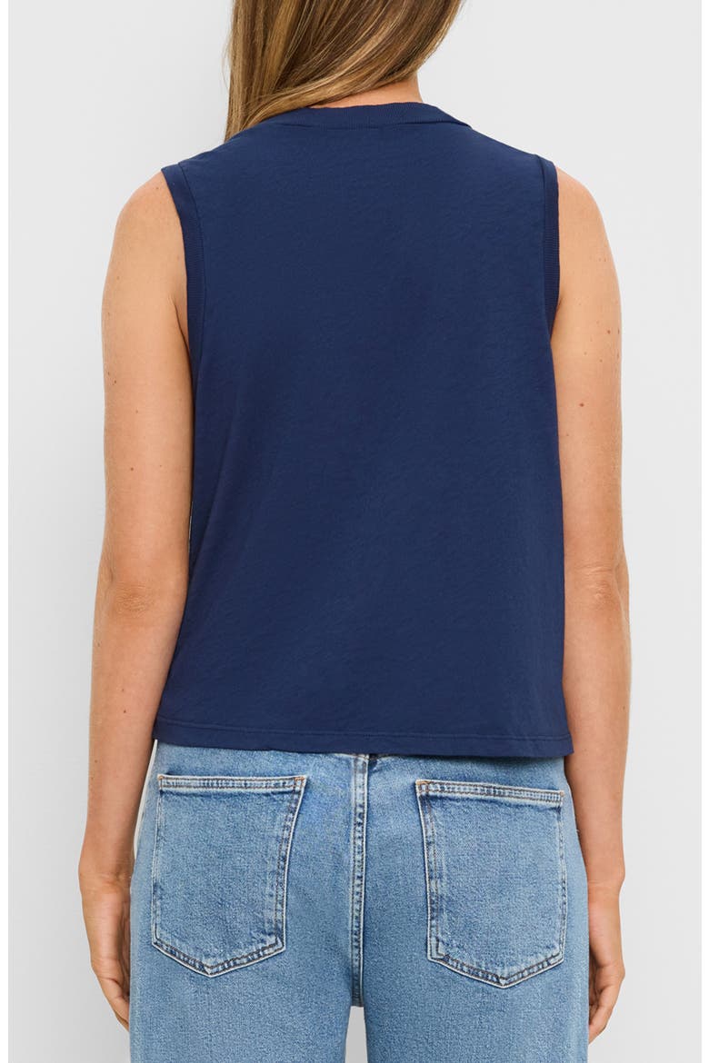 Ira V-Neck Cotton Top, Alternate, color, NOCTURNAL