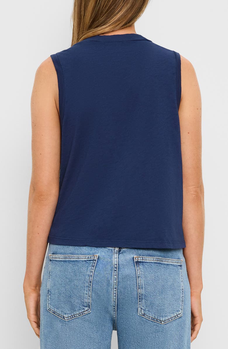 Michael Stars Ira V-Neck Cotton Top, Alternate, color, Nocturnal