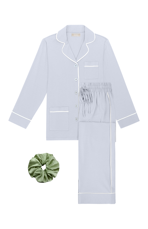 Luxe Stretch Cotton Long Pajama Gift Set
