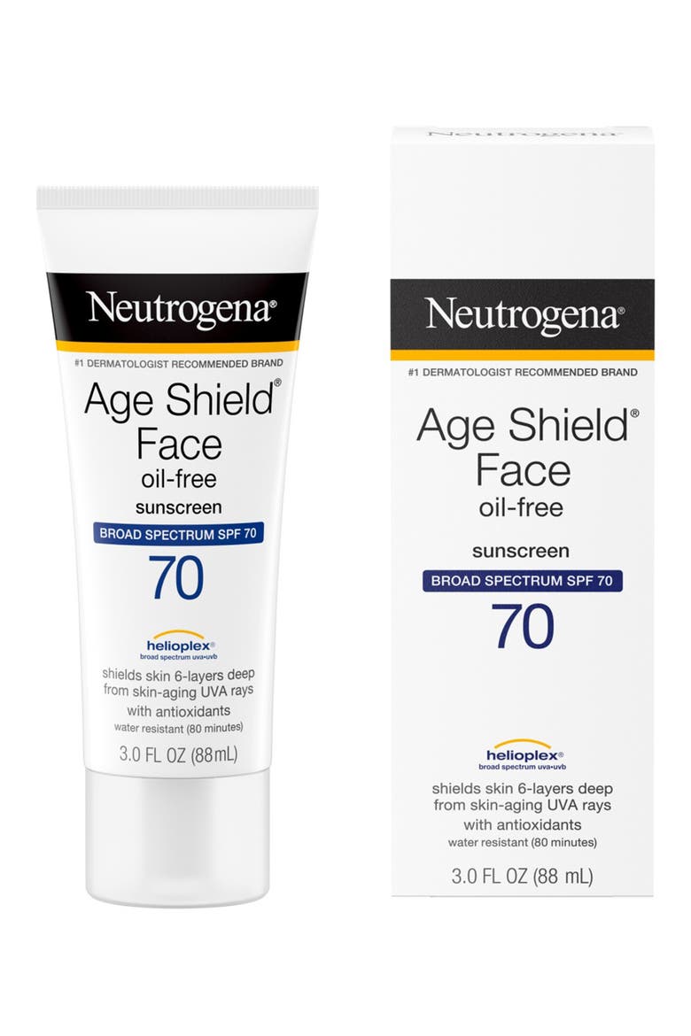 Age Shield Anti-Oxidant Face Lotion Sunscreen Broad Spectrum SPF 70, Main, color, NO COLOR