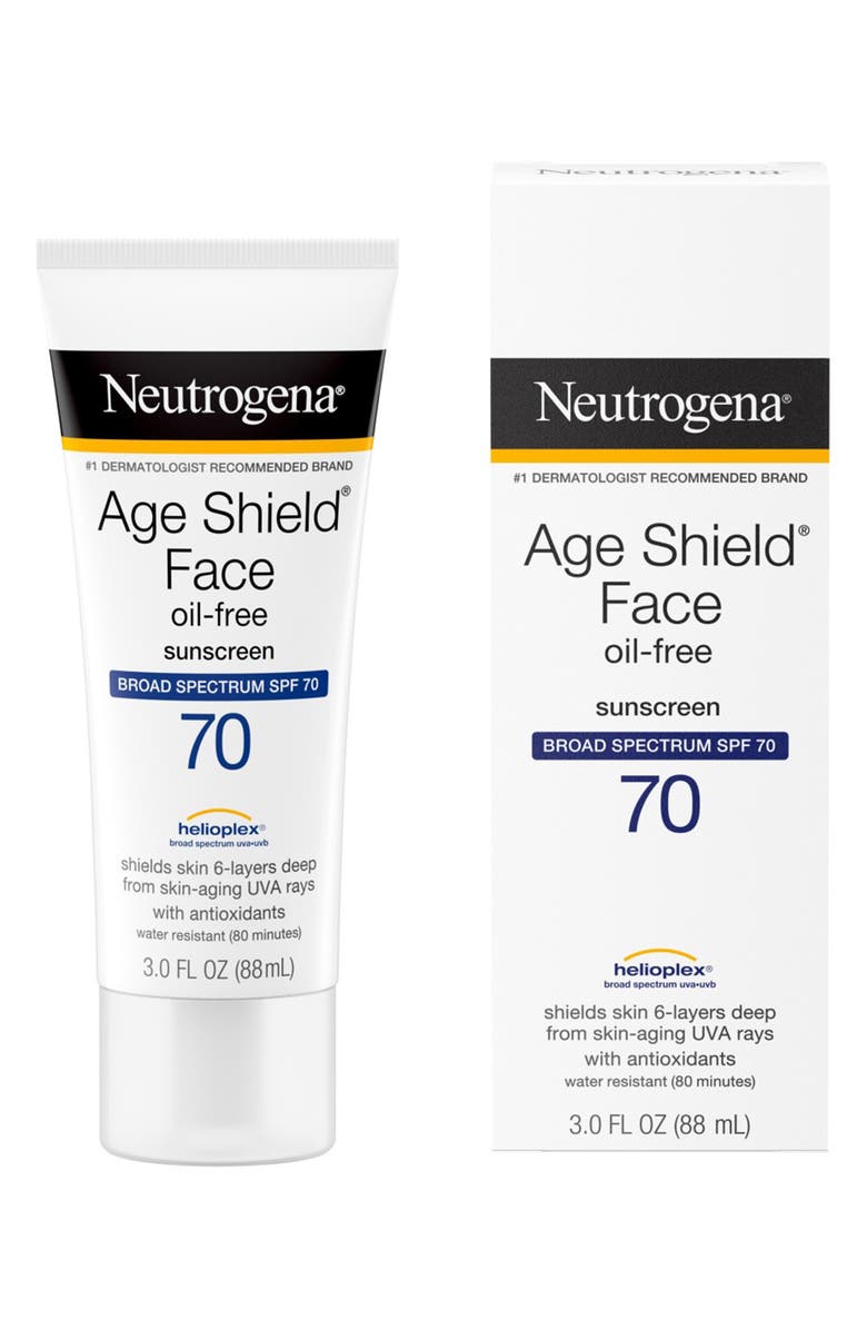 NEUTROGENA Age Shield Anti-Oxidant Face Lotion Sunscreen Broad Spectrum SPF 70, Main, color,