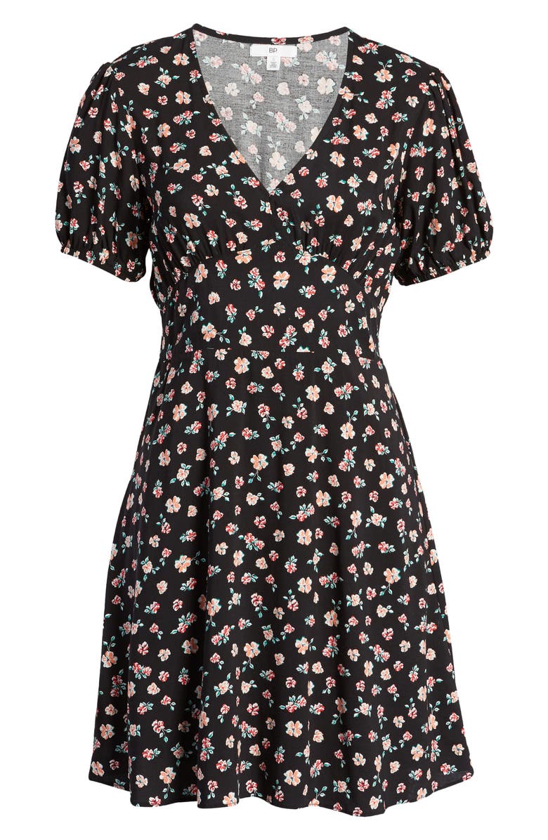 BP. Floral Deep-V Minidress, Alternate, color,