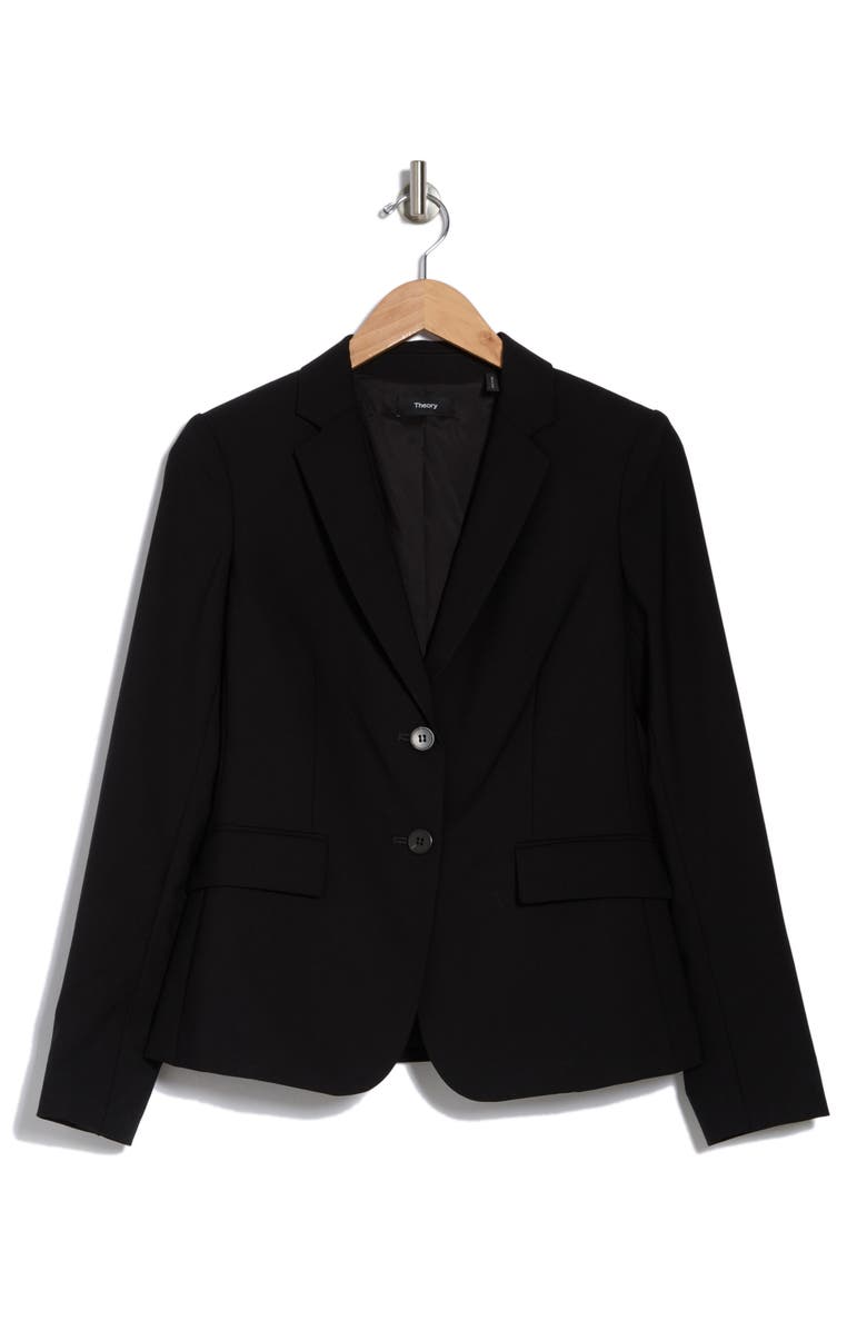 Theory Carissa Stretch Wool Classic Suit Jacket, Alternate, color,