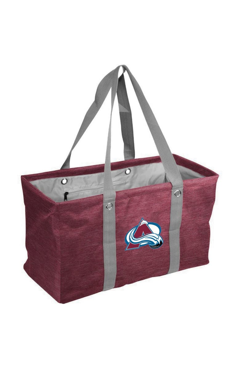 LOGO BRANDS Colorado Avalanche Crosshatch Picnic Caddy Tote Bag, Main, color, 