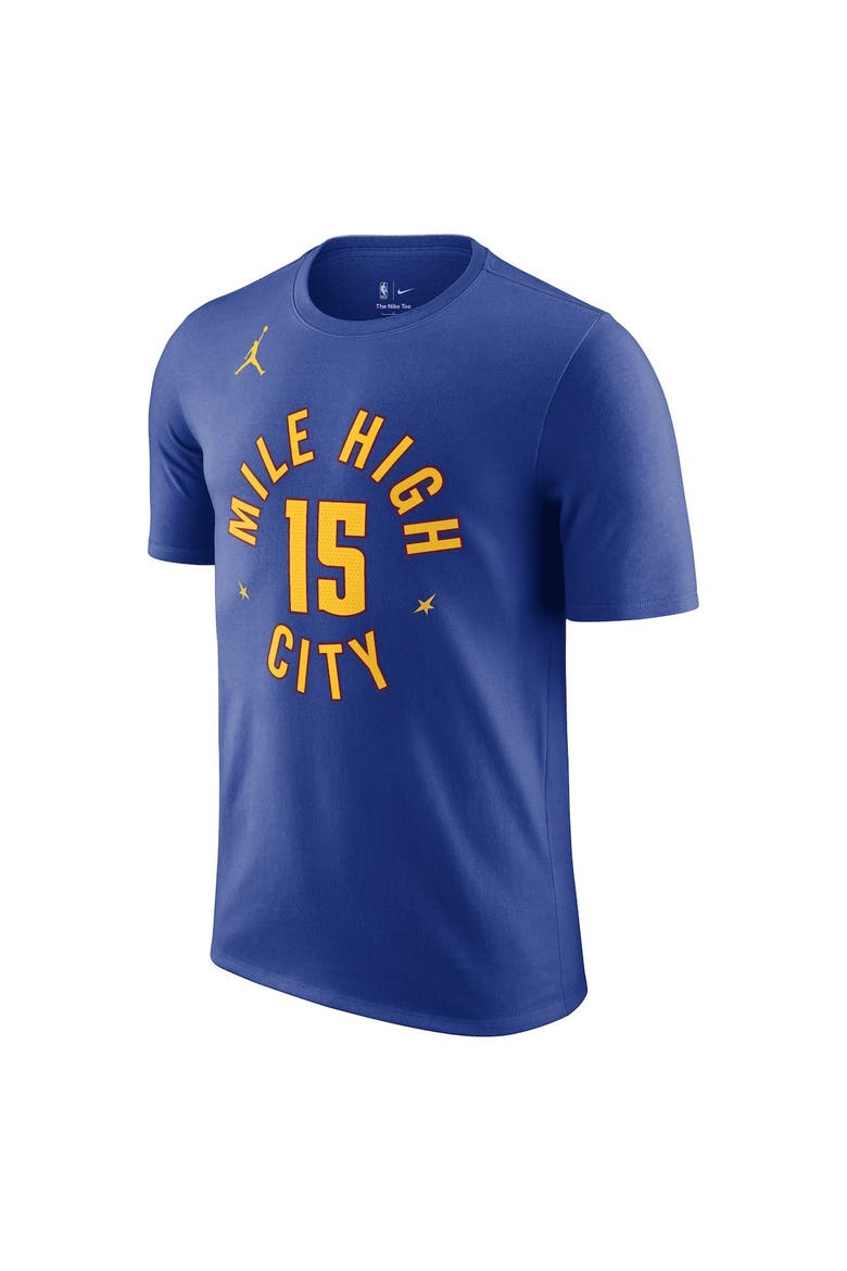 Men's Jordan Brand Nikola Jokic Blue Denver Nuggets 2022/23 Statement Edition Name & Number T-Shirt, Alternate, color, Blue