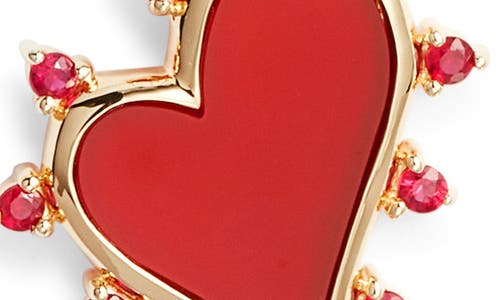 Monica Rich Kosann 18k Gold Mini Carnelian Pendant Necklace In Gold