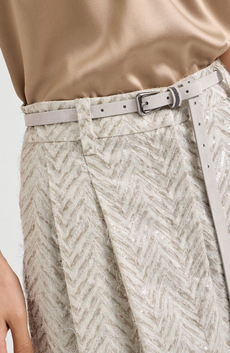 Brunello Cucinelli Suede belt, Alternate, color, Buff