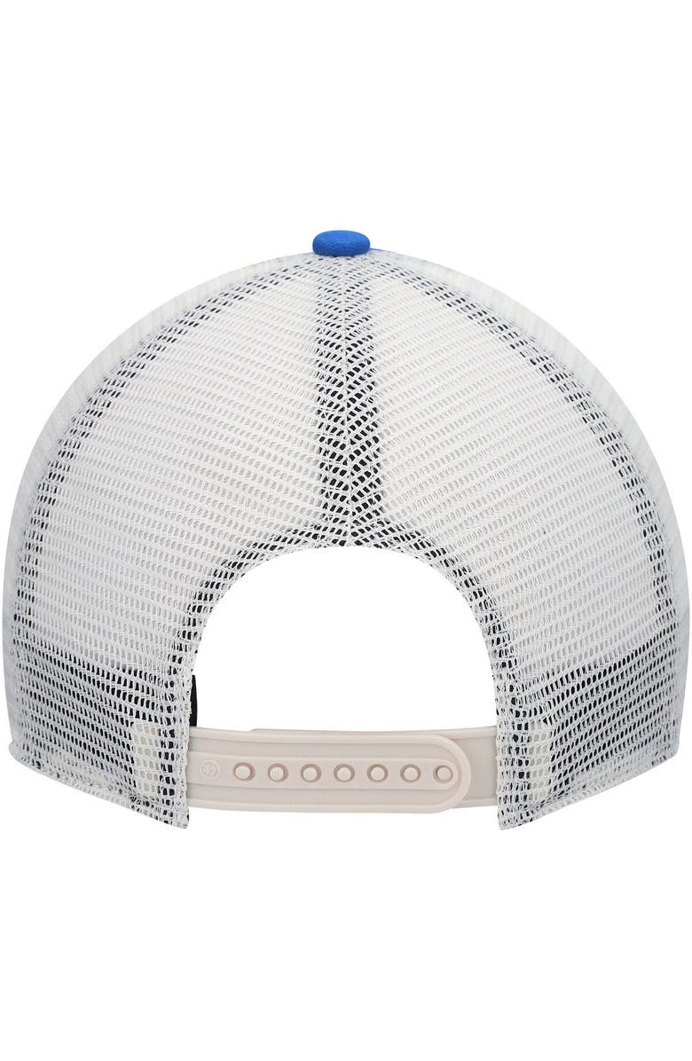 '47 Men's '47 Royal Los Angeles Rams Highpoint Trucker Clean Up Snapback Hat, Alternate, color, 