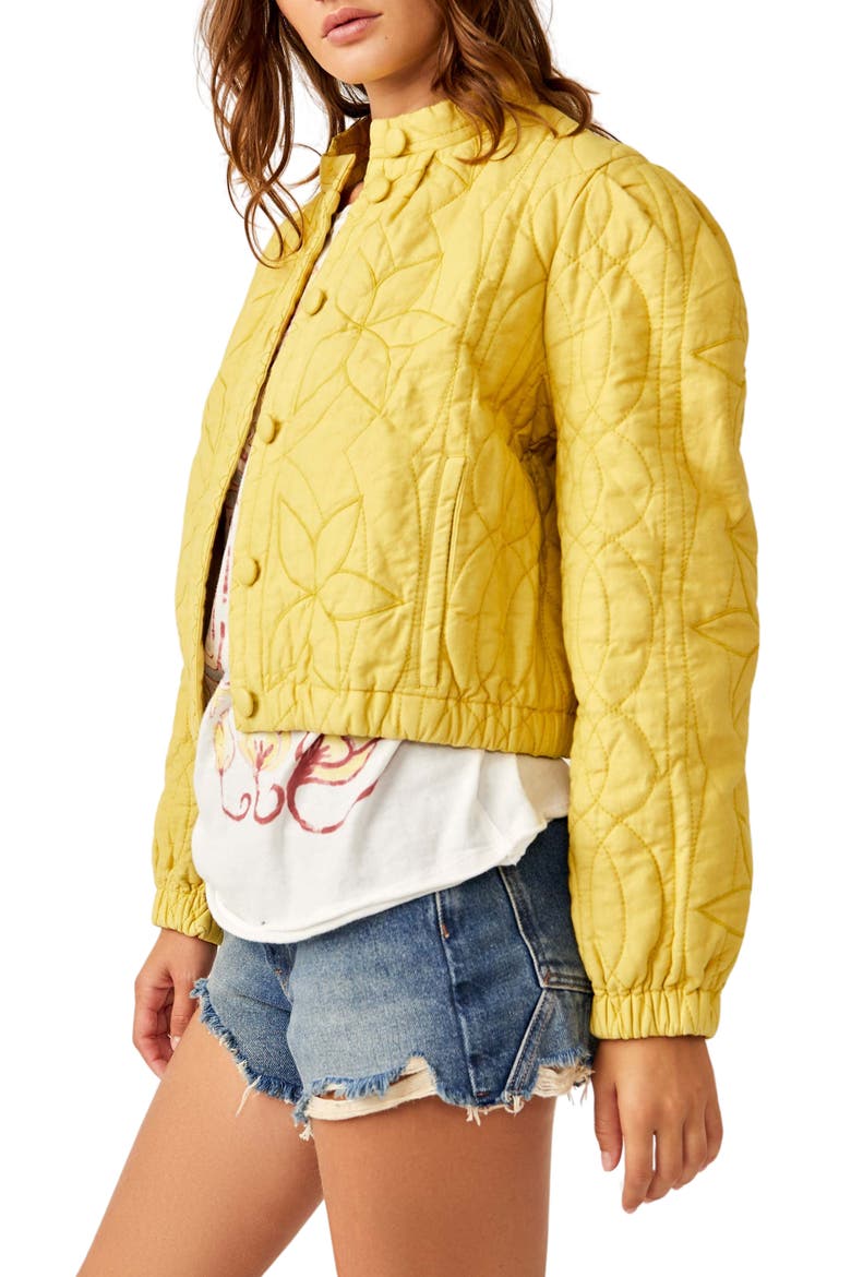 Quinn Quilted Jacket, Alternate, color, CITRONELLE