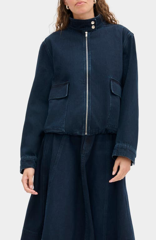 Aligne Brody Quilted Organic Cotton Denim Jacket In Blue