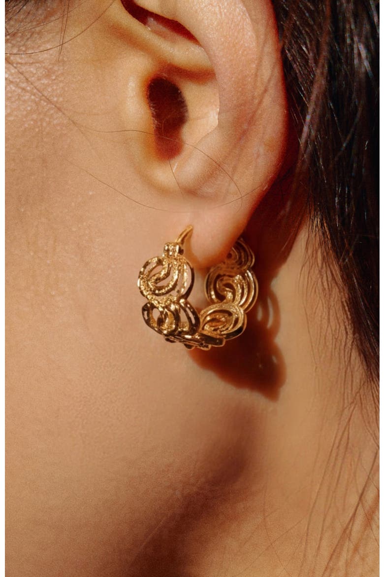 Mono Spiral Earring, Alternate, color, Gold