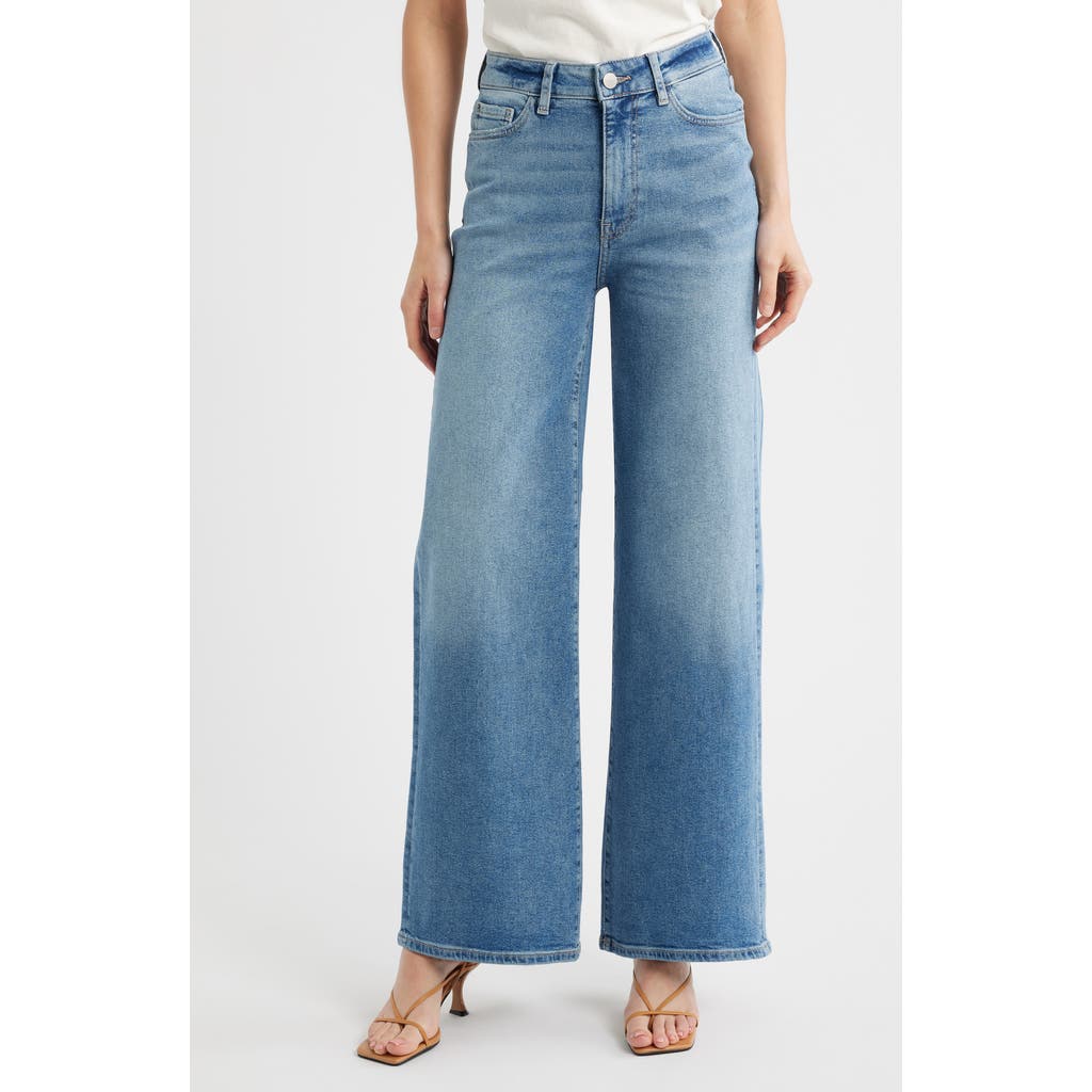 Warp & Weft Warp+weft Nce High Waist Wide Leg Jeans In White