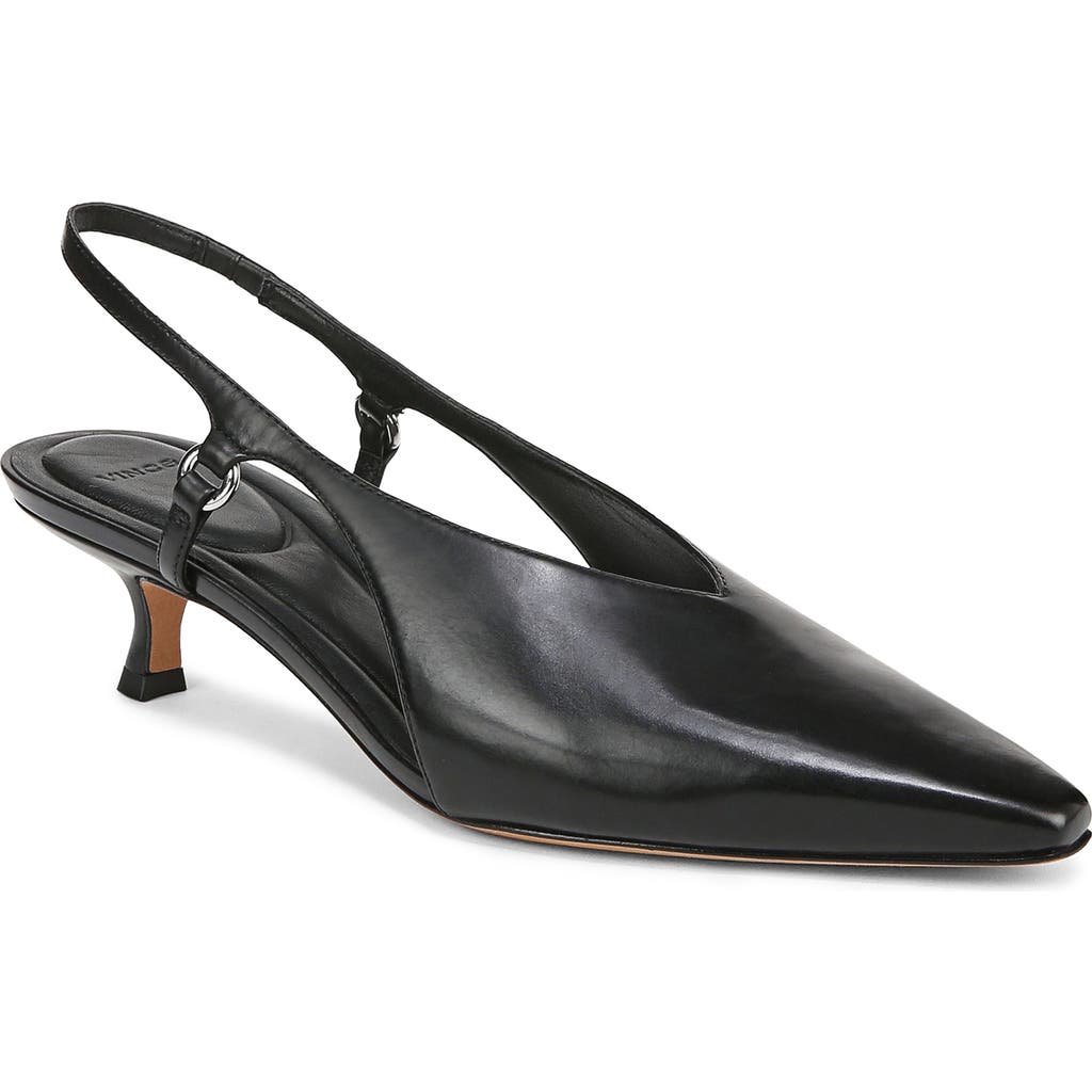 Vince Sabrina Slingback Kitten Heel Pump In Black