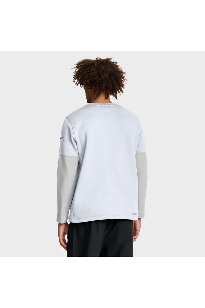 Men's Nike White Dallas Cowboys Sideline Coach Therma-FIT Long Sleeve T-Shirt, Alternate, color, White