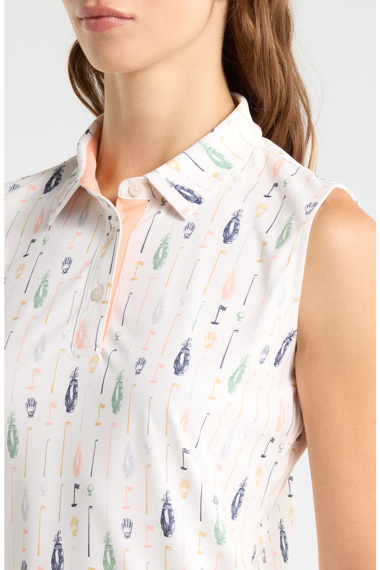 Hadley Sleeveless Golf Polo, Alternate, color, VINTAGE WHITE