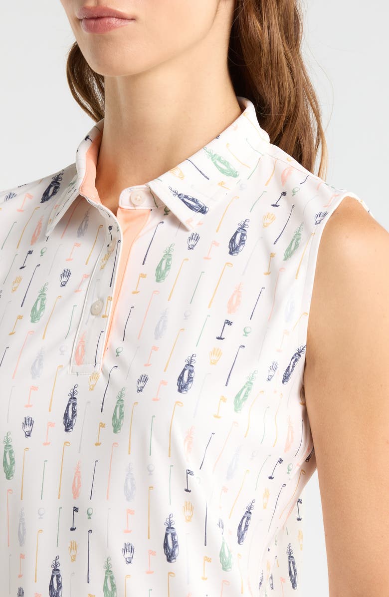 Swannies Hadley Sleeveless Golf Polo, Alternate, color, Vintage White