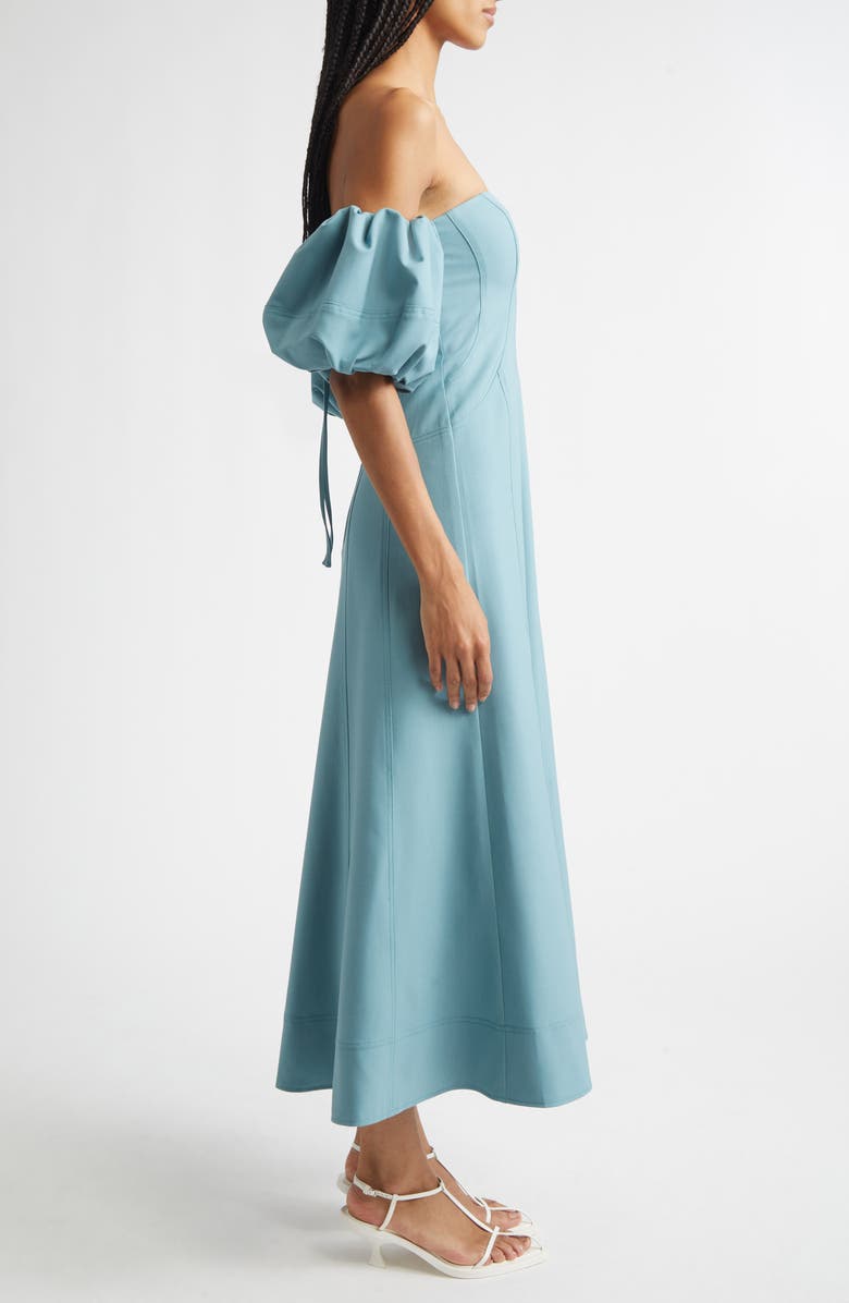 Ulla Johnson Nina Off the Shoulder Dress, Alternate, color, Ocean