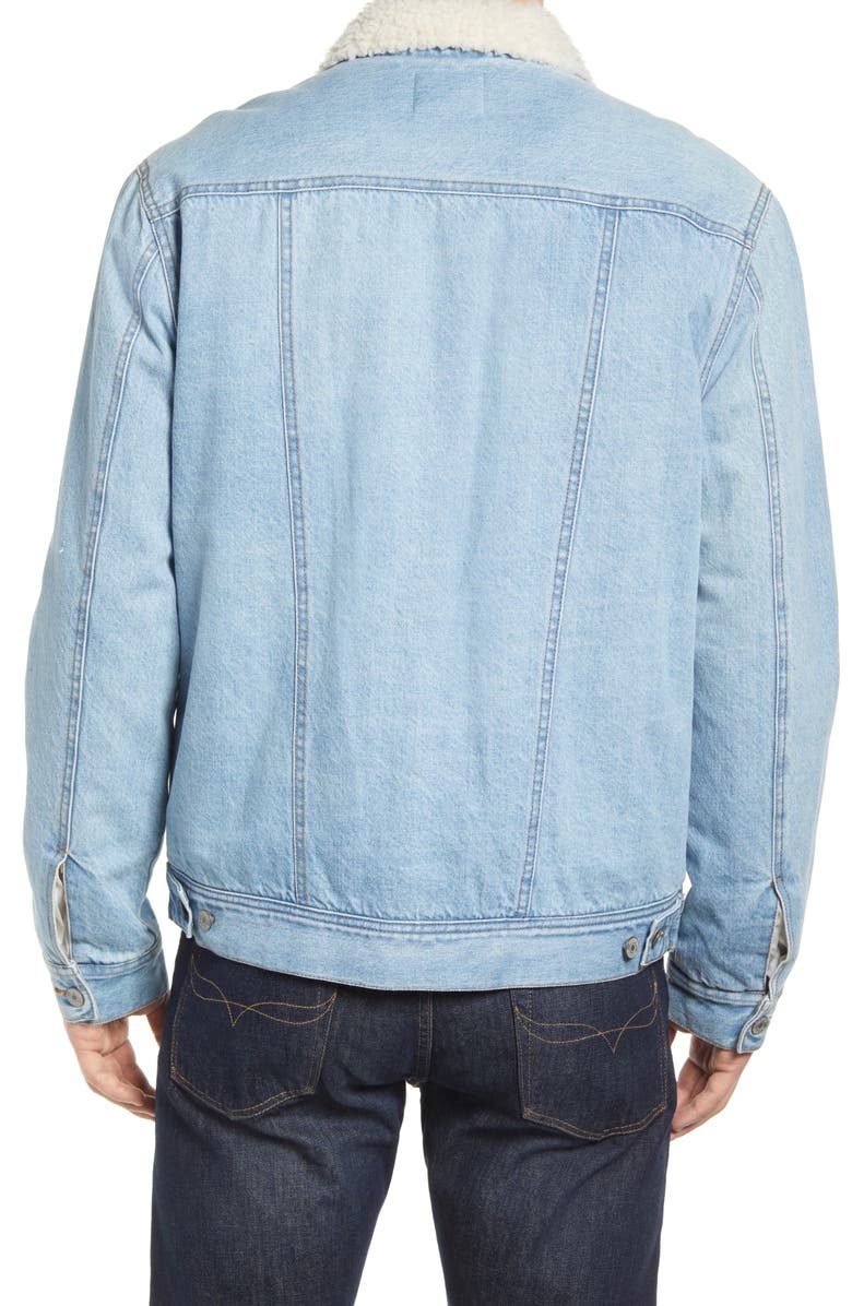 Rails McKinley Fleece Lined Denim Trucker Jacket, Alternate, color, 