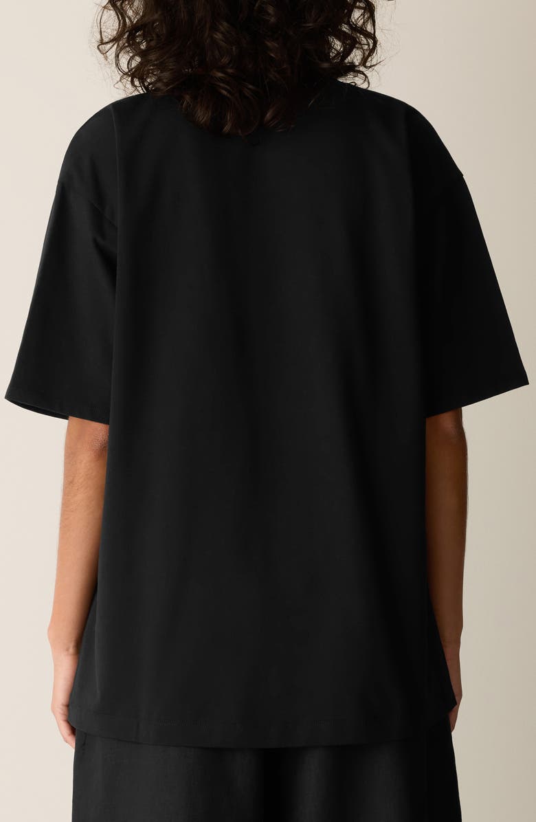 Eileen Fisher Oversize Crewneck Tunic, Alternate, color, Black