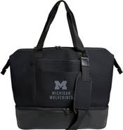 LOGO BRANDS Women's Black Michigan Wolverines Weekender Tote