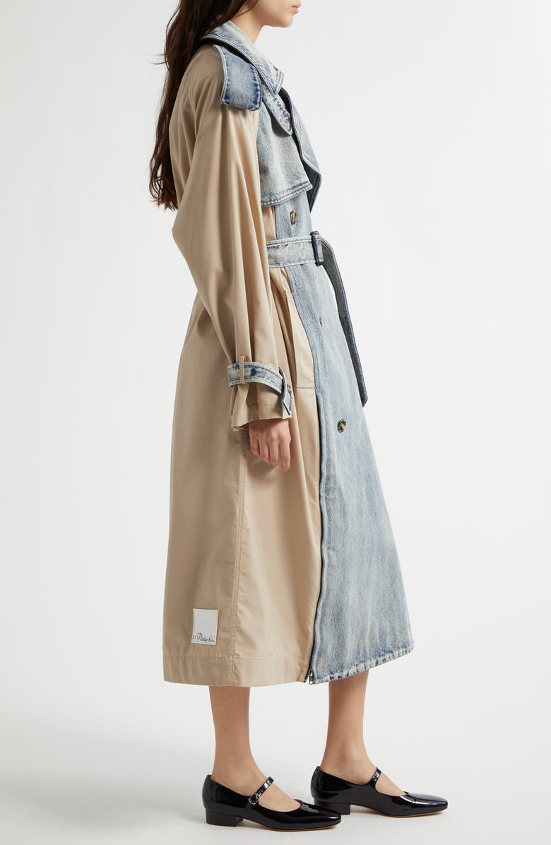 3.1 Phillip Lim Mixed Media Cotton Trench Coat, Alternate, color, 
