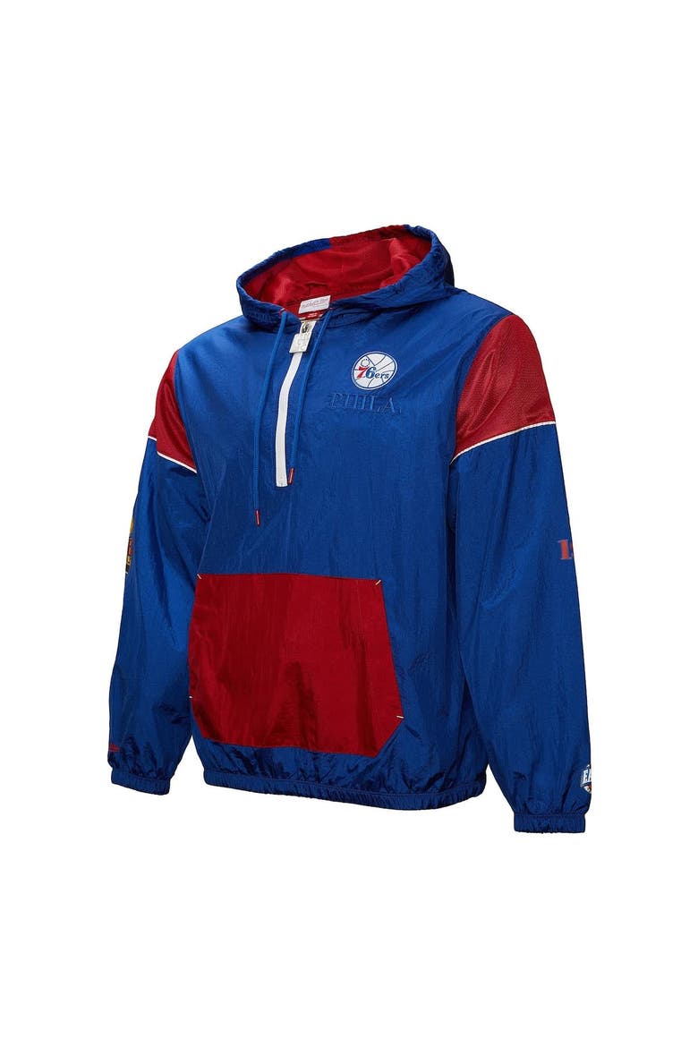 Unisex Mitchell & Ness  Royal Philadelphia 76ers Hardwood Classics Team OG 3.0 Anorak Half-Zip Windbreaker Jacket, Alternate, color, Royal