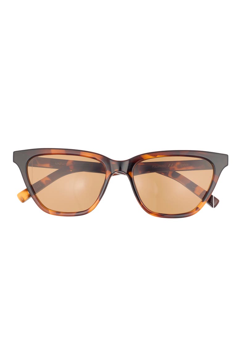 Unfaithful 54mm Polarized Cat Eye Sunglasses, Main, color, TORT / BROWN MONO POLARIZED