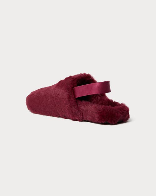 Weworewhat Fur Slipper In Rouge