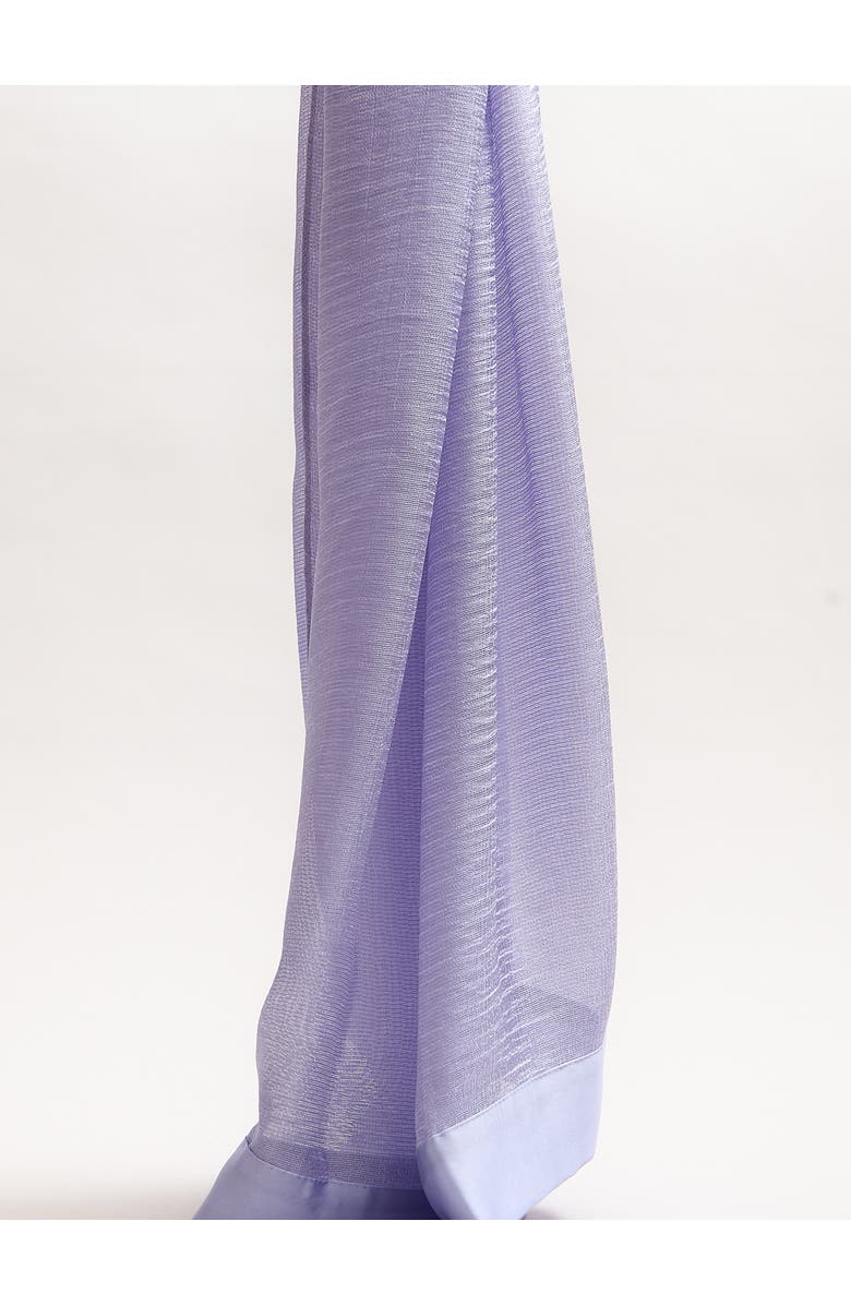 Phase Eight Satin Trim Scarf, Alternate, color, Pale Blue