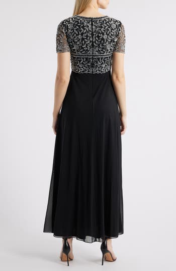 Beaded Bodice A-Line Gown