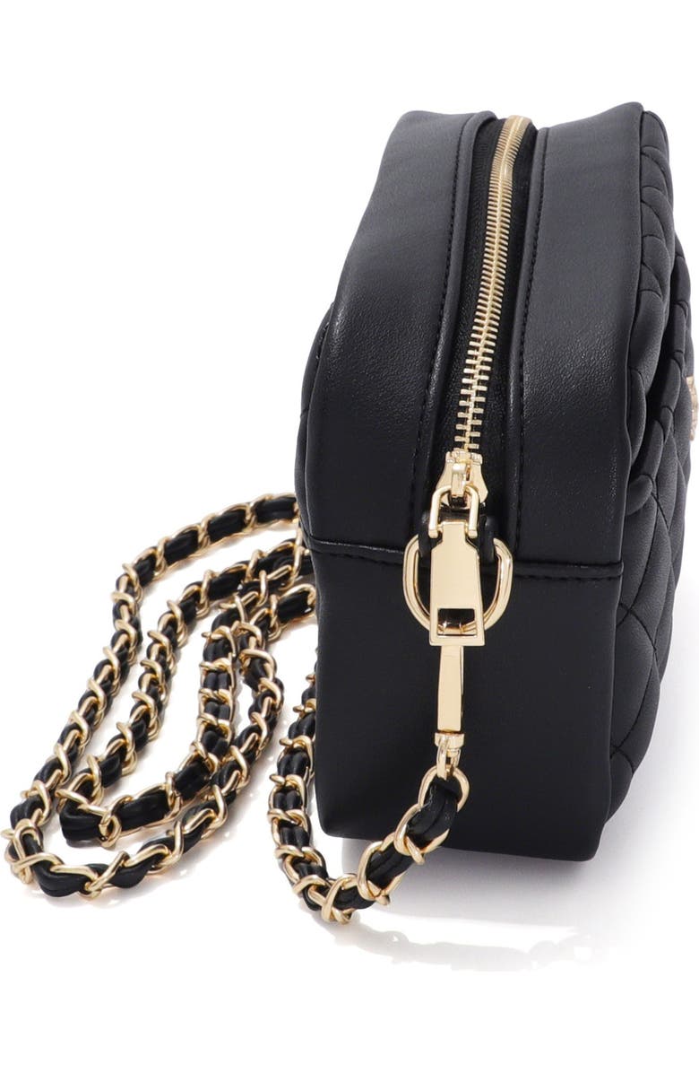 Adornia Cushion Quilted Faux Leather Shoulder Bag, Alternate, color, Black