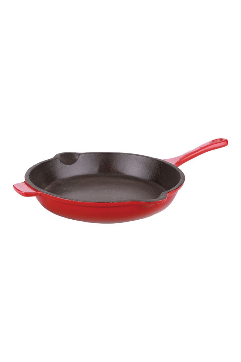 Neo 10" Orange Cast Iron Fry Pan, Main, color, RED