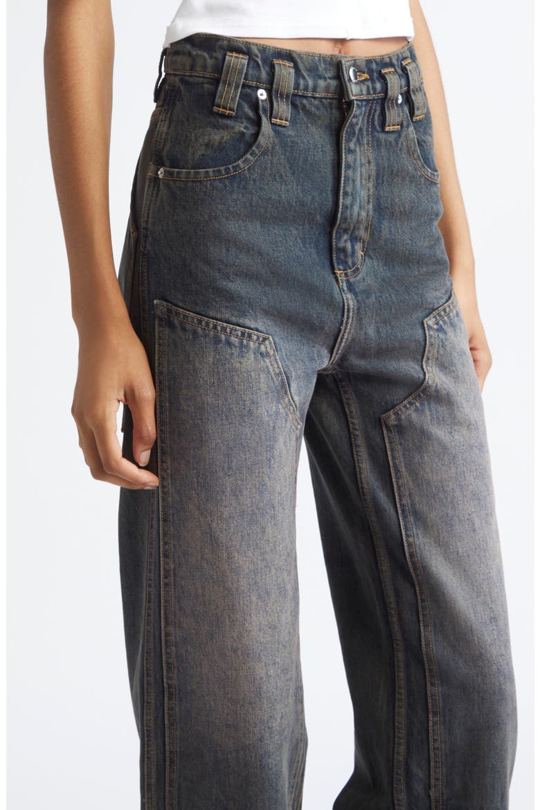 Gender Inclusive Double Knee Baggy Jeans, Alternate, color, MOON ROCK