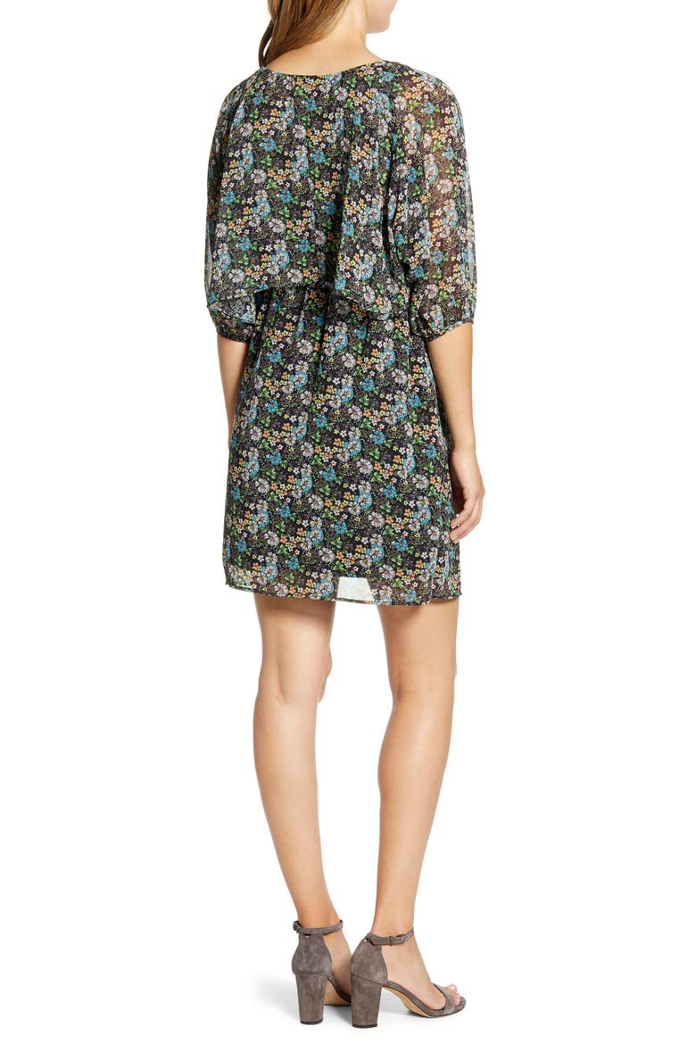 Ruffle Overlay Maternity/Nursing Dress, Alternate, color, TEA GARDEN