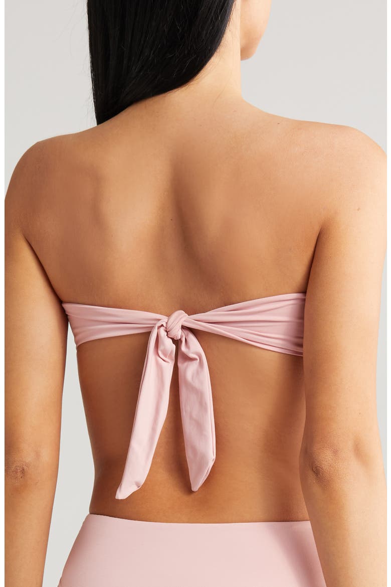 Rose Beaded Strapless Bikini Top, Alternate, color, ROSE PINK