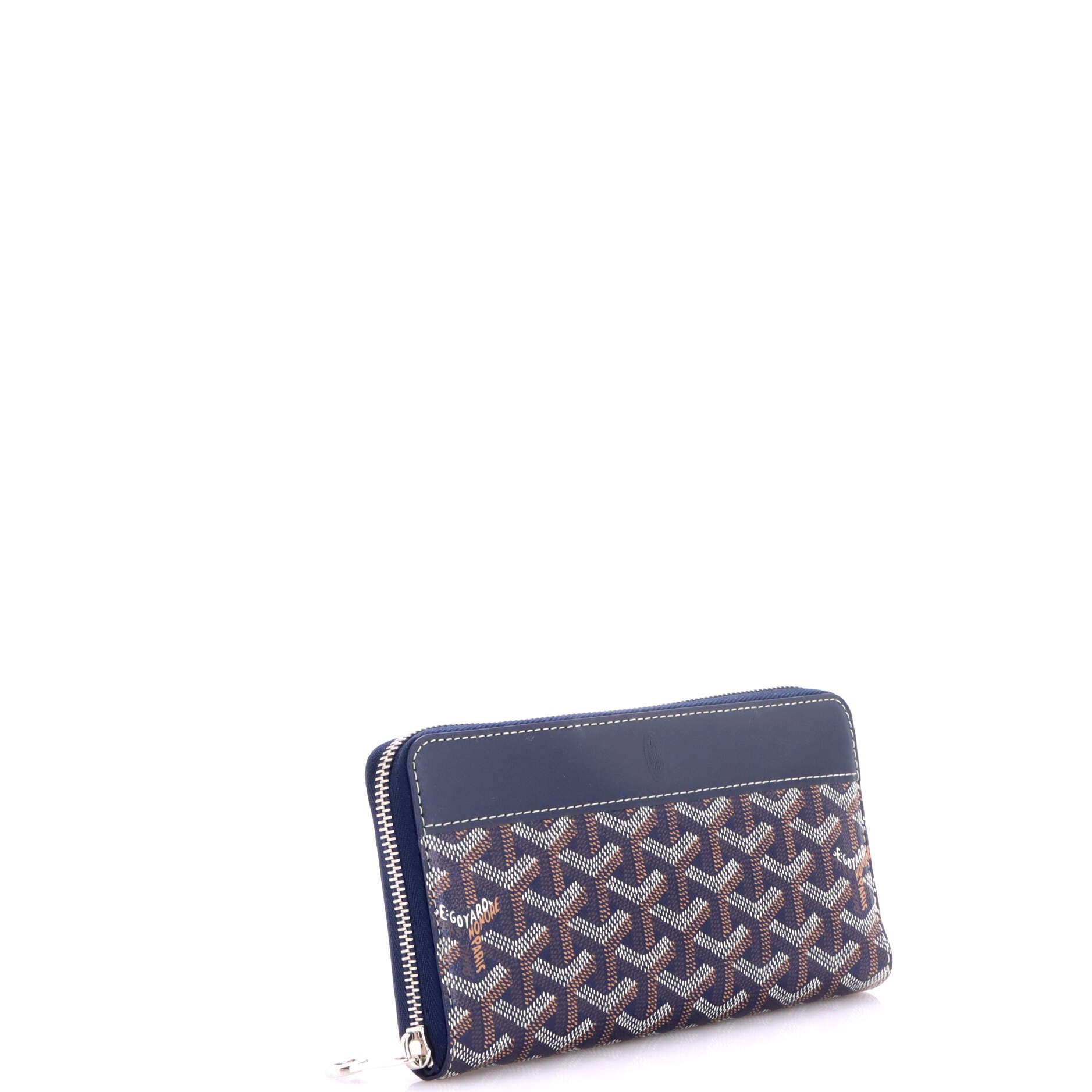 Pre-Owned Goyard Matignon Zip Wallet Coated Canvas with Leather, Alternate, color, 