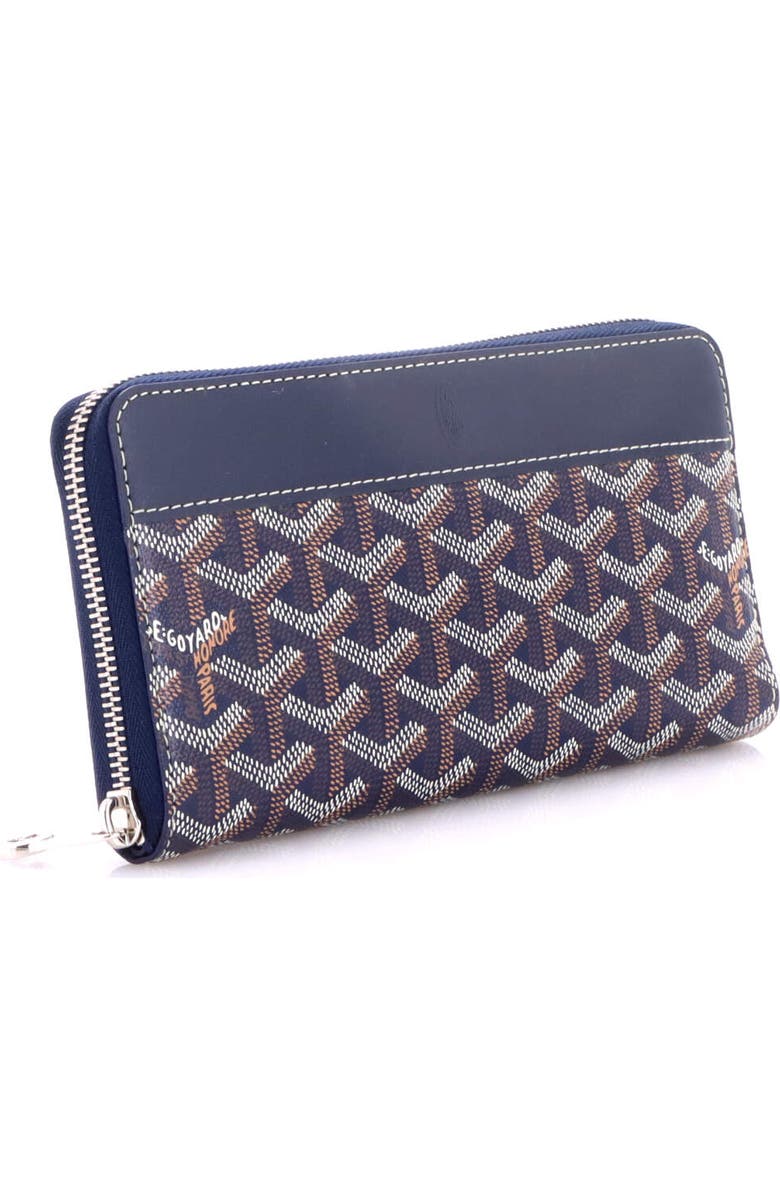 Pre-Owned Goyard Matignon Zip Wallet Coated Canvas with Leather, Alternate, color,