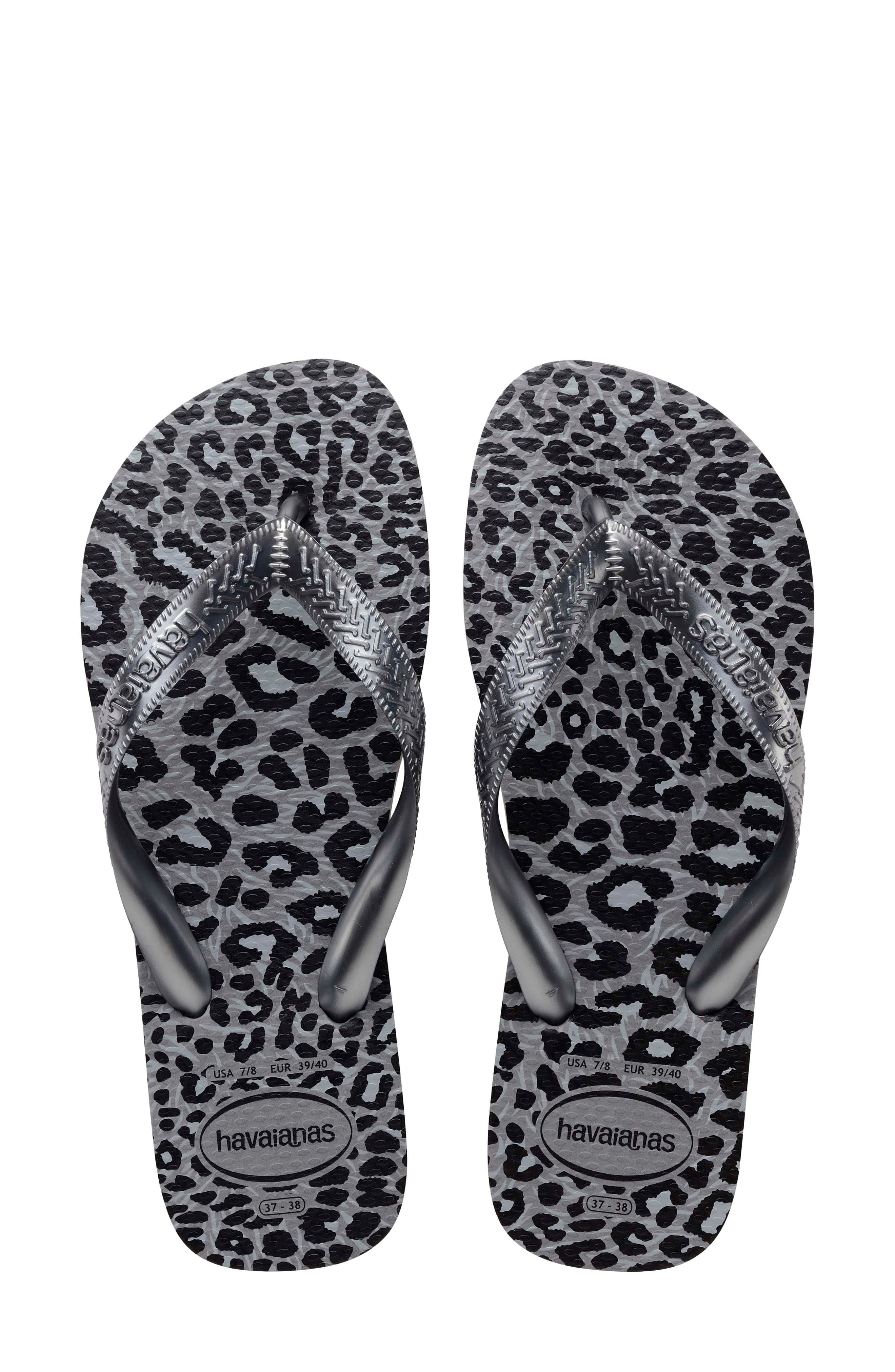 Top Animals Flip Flop, Alternate, color, GREY STEEL/METALLIC GRAPHITE