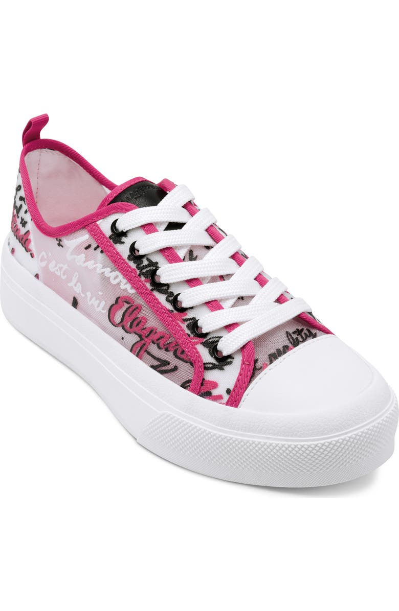 KARL LAGERFELD PARIS Gilianne Mesh Platform Sneaker, Main, color, Multi/ Bright White